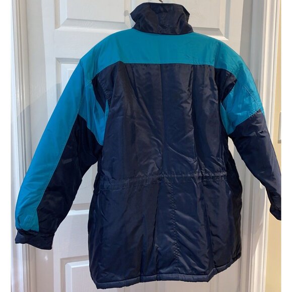 The Toronto Star Newspaper Men’s Winter Coat Parka Navy Aqua Blue XXL Vintage - Picture 4 of 16